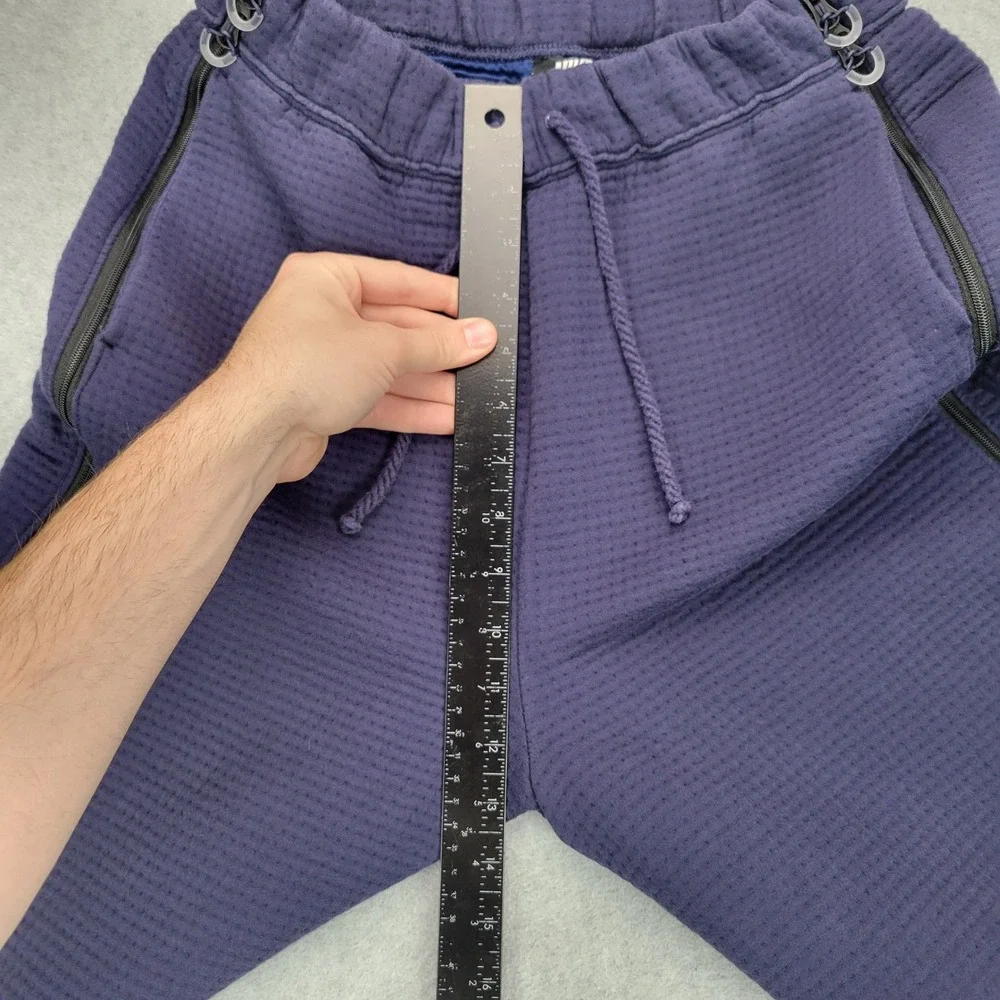 Nike City Ready Woven Wide Leg Pants Womens S Navy Blue Waffle Full Zip CK7920